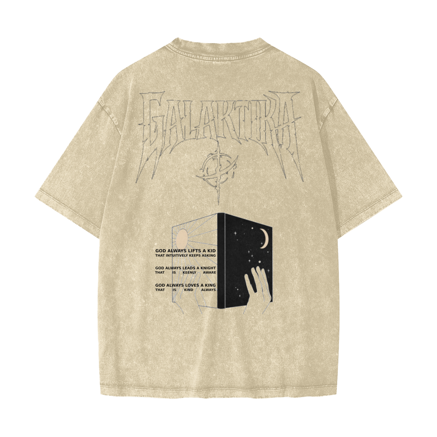GALAKTIKA Heavyweight Snow Washed T