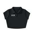 GALAKTIKA V-Neck Lapel Crop Top
