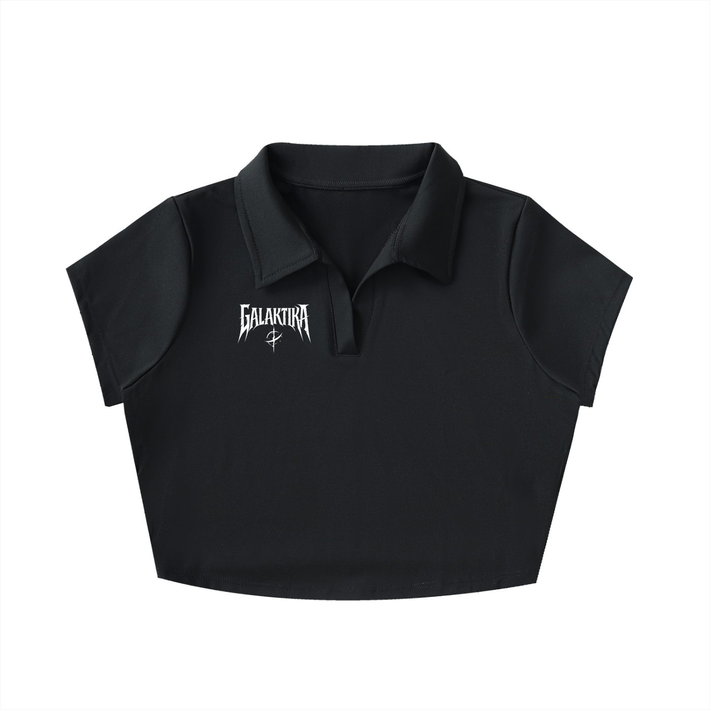 GALAKTIKA V-Neck Lapel Crop Top