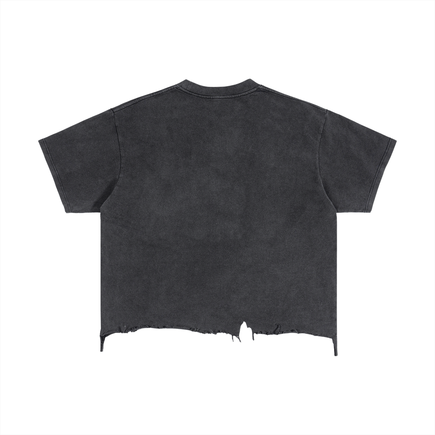 GALAKTIKA Vintage Wash Boxy Distressed Hem T-Shirt