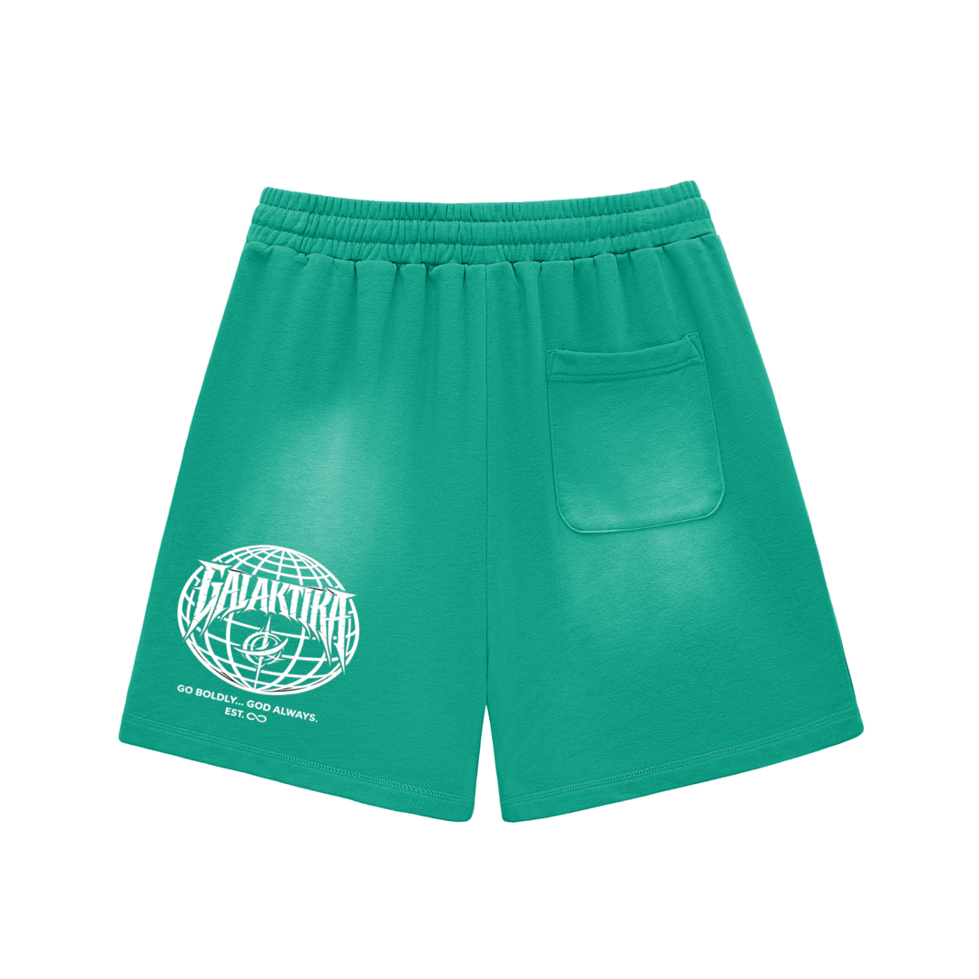 GALAKTIKA Sun Fade Raw Edge Cotton Shorts