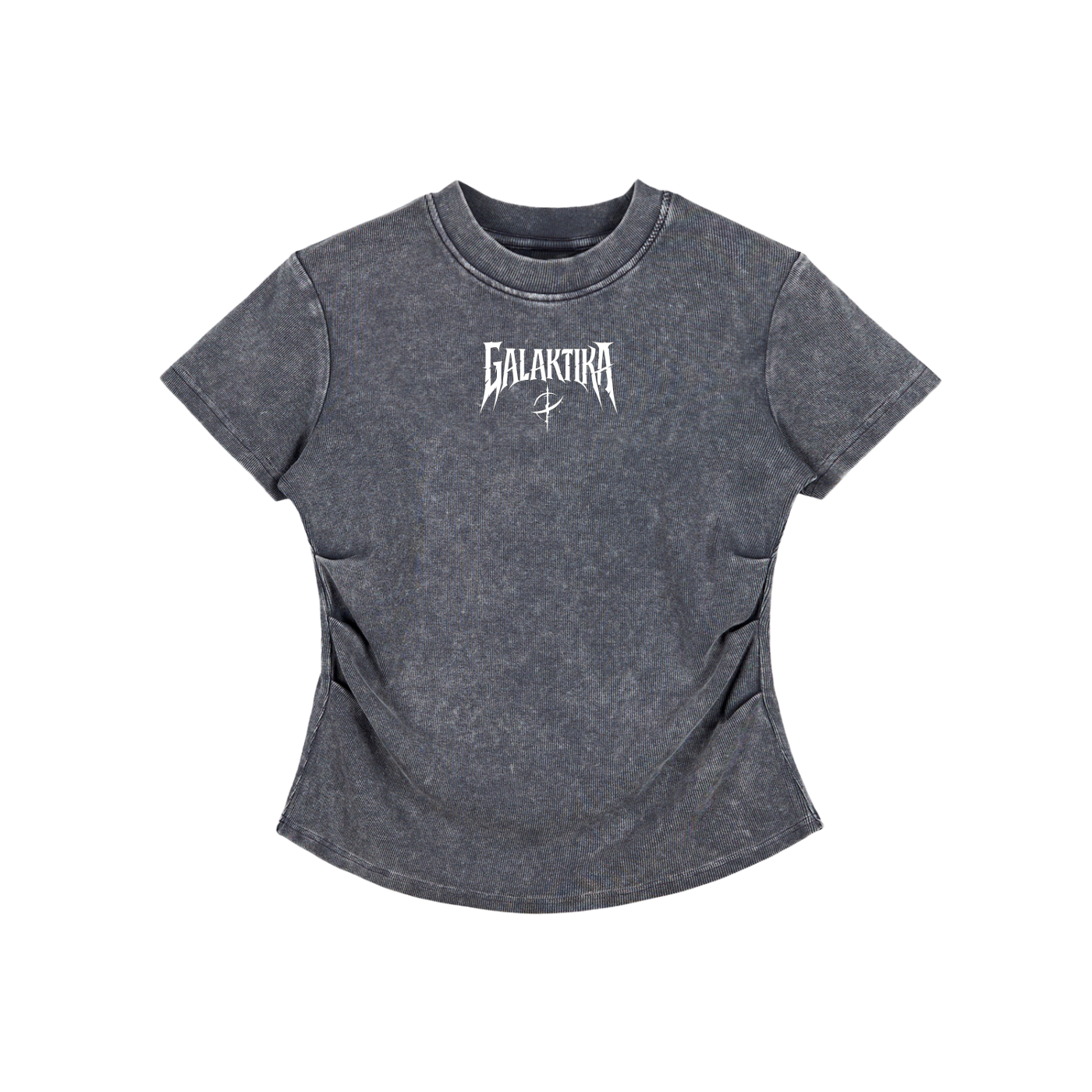 GALAKTIKA Vintage Washed Bodycon Cotton T-Shirt