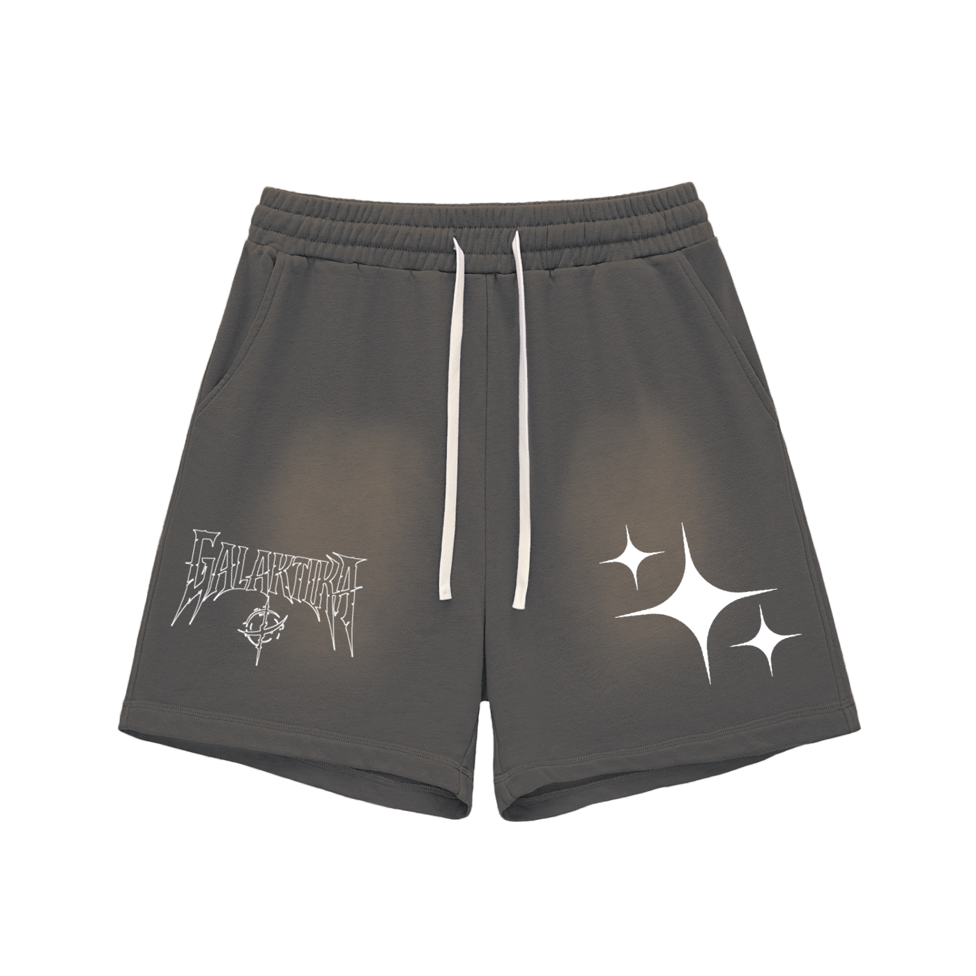 GALAKTIKA Sun Fade Raw Edge Cotton Shorts