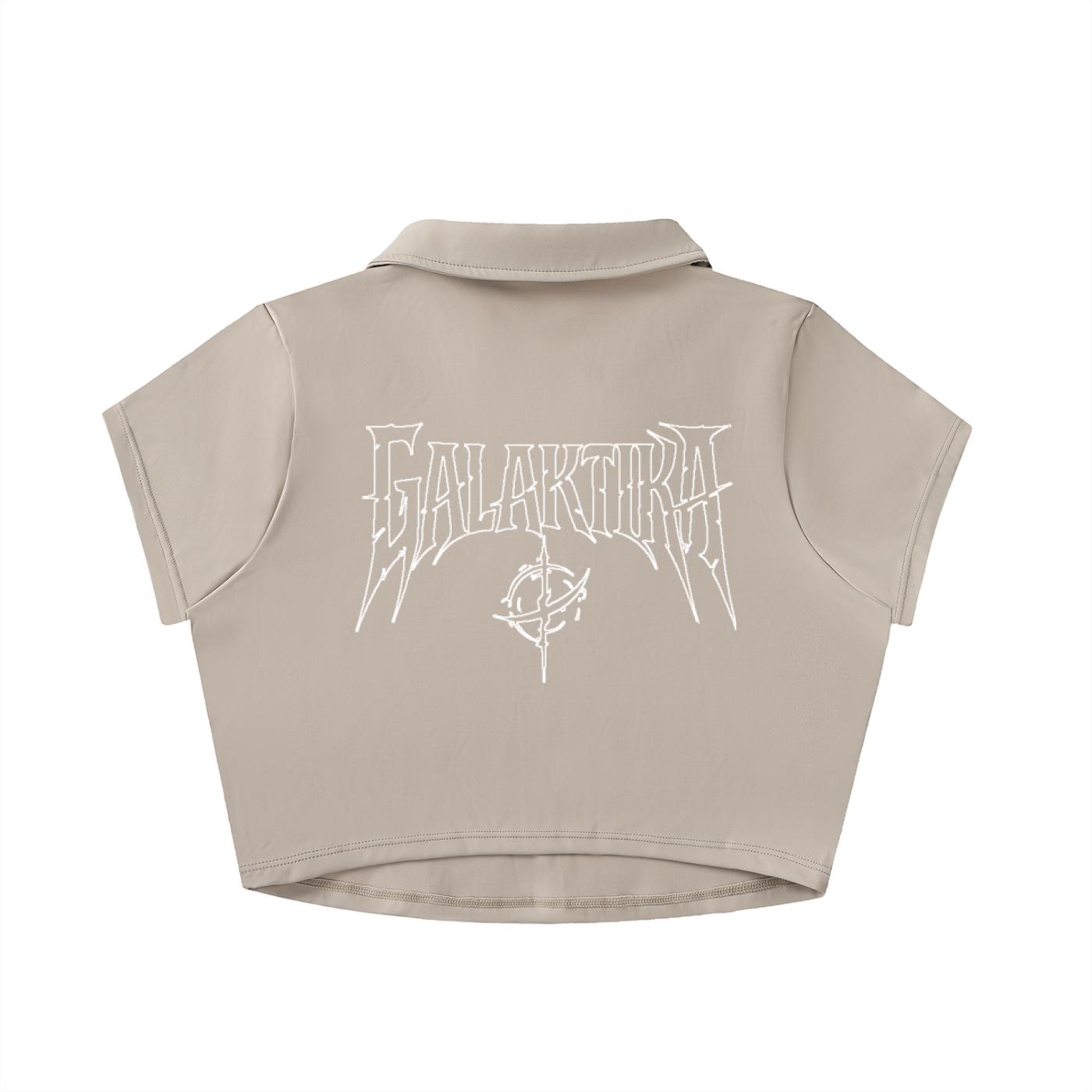 GALAKTIKA V-Neck Lapel Crop Top