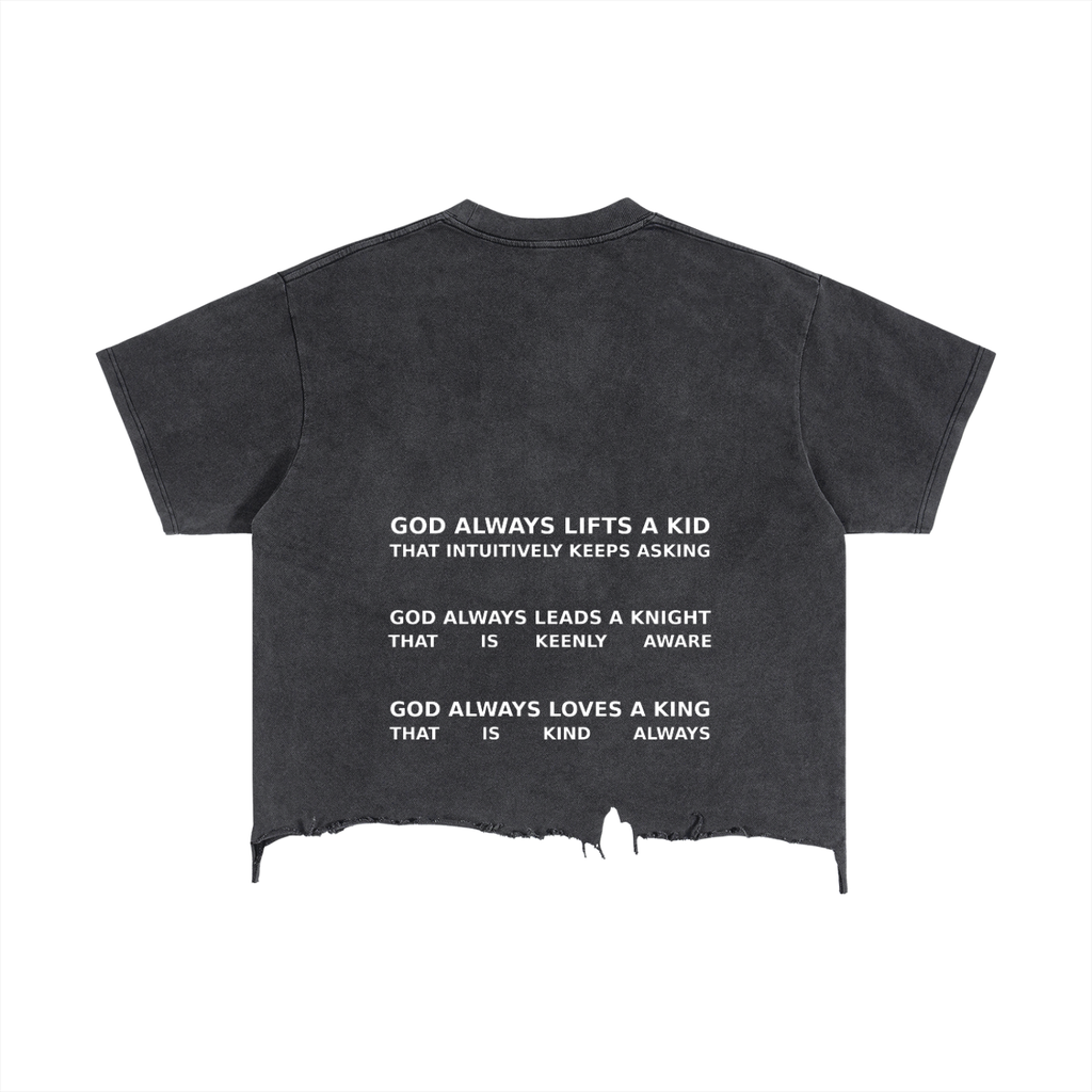 GALAKTIKA Vintage Boxy Distressed Hem V2