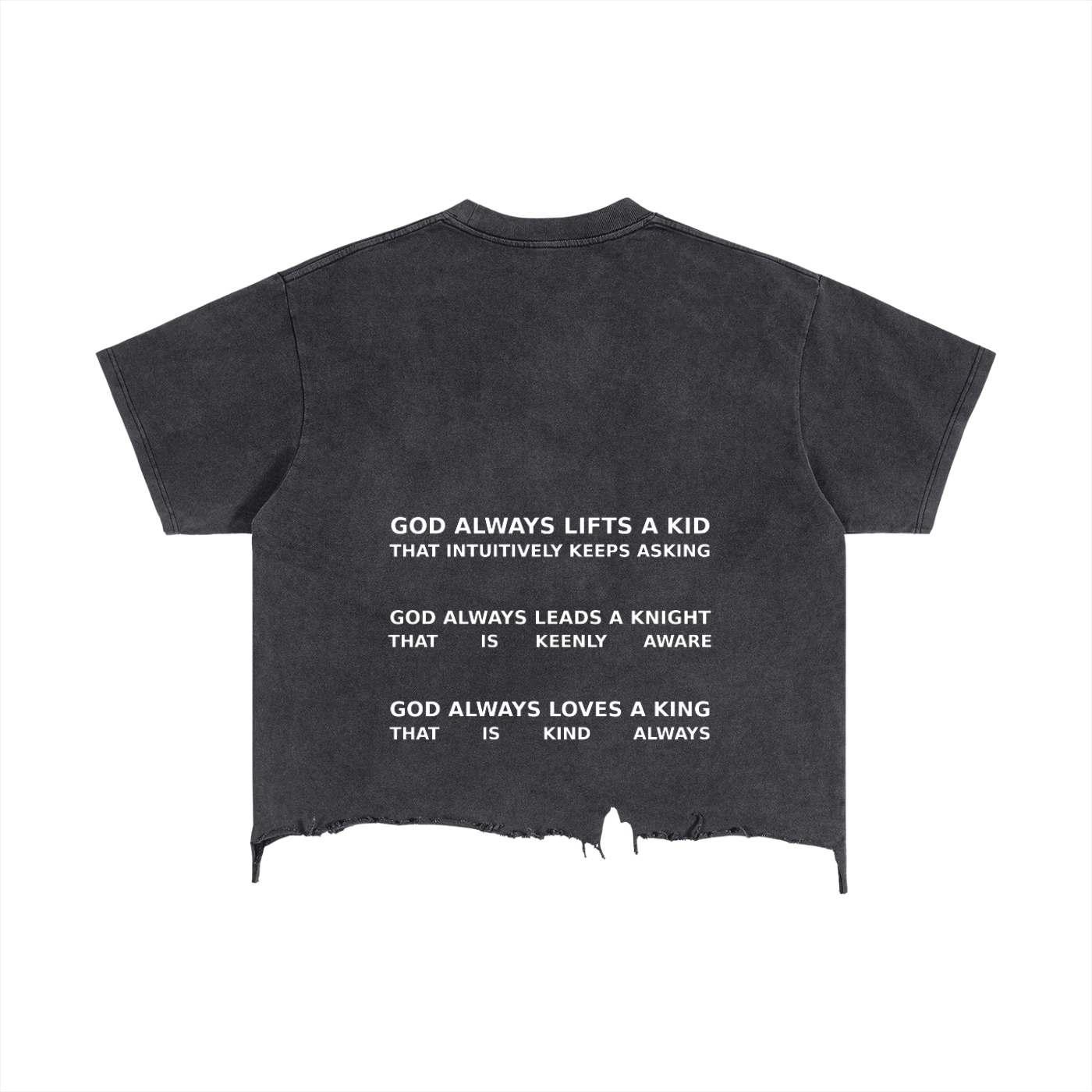 GALAKTIKA Vintage Boxy Distressed Hem V2