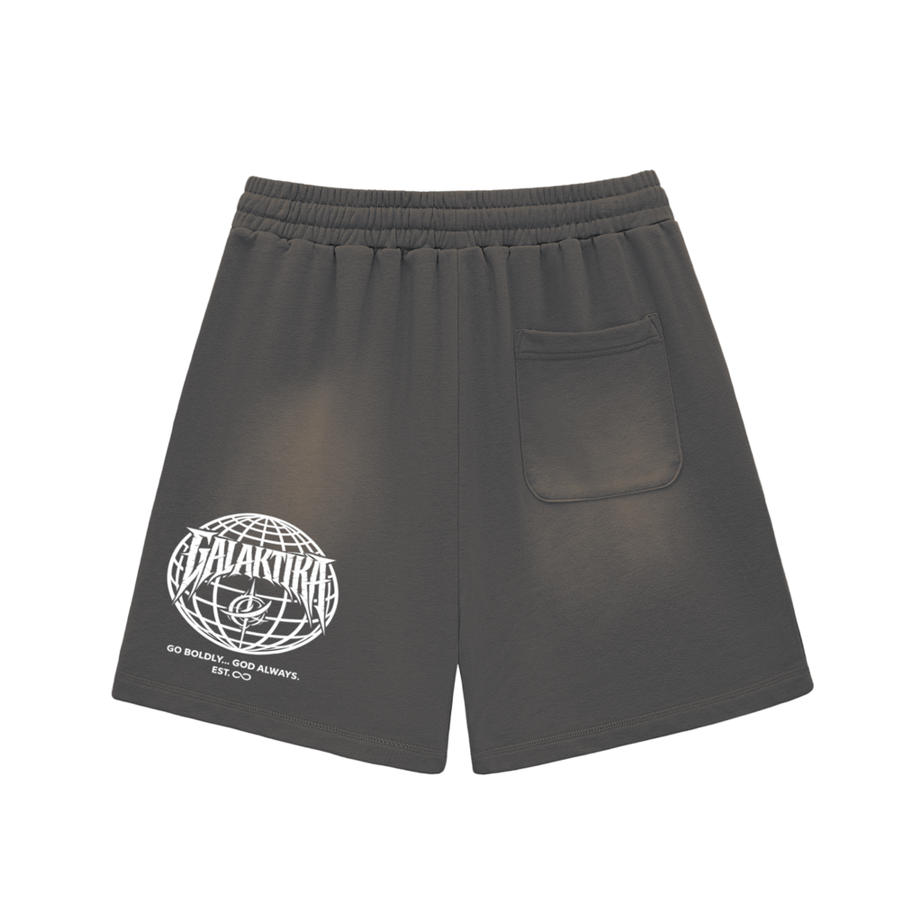 GALAKTIKA Sun Fade Raw Edge Cotton Shorts