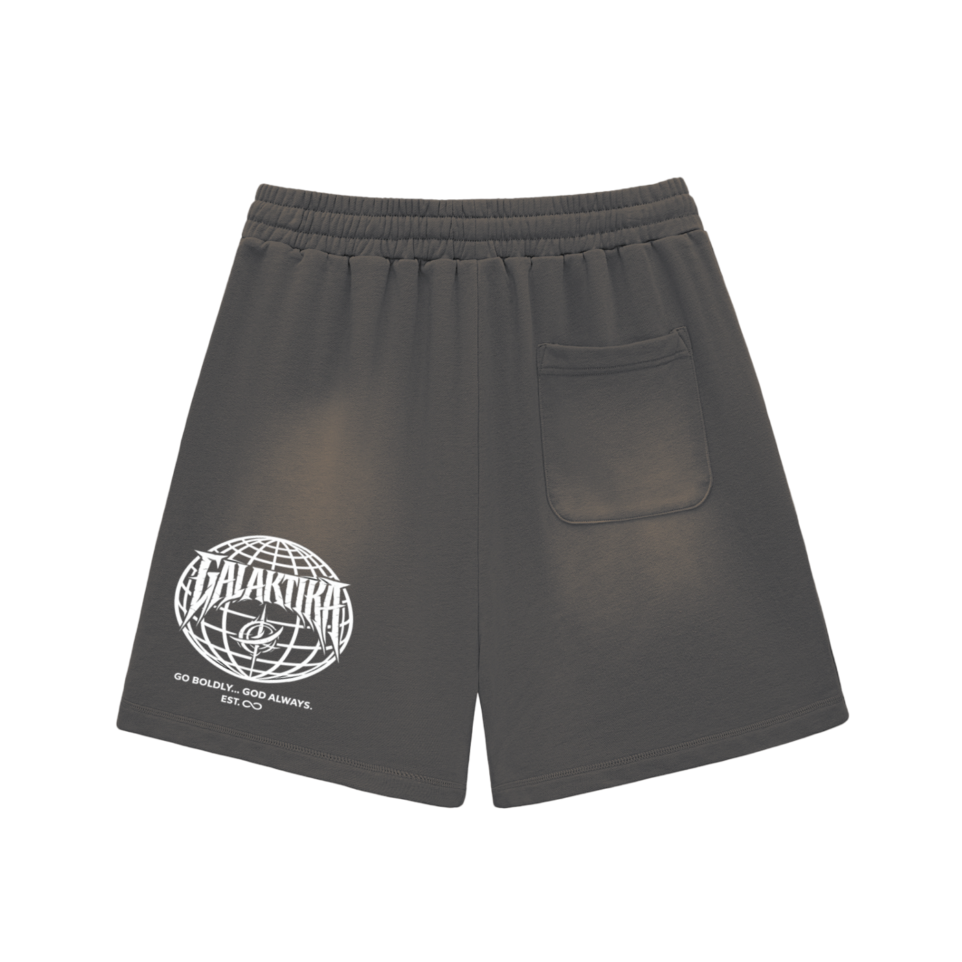 GALAKTIKA Sun Fade Raw Edge Cotton Shorts