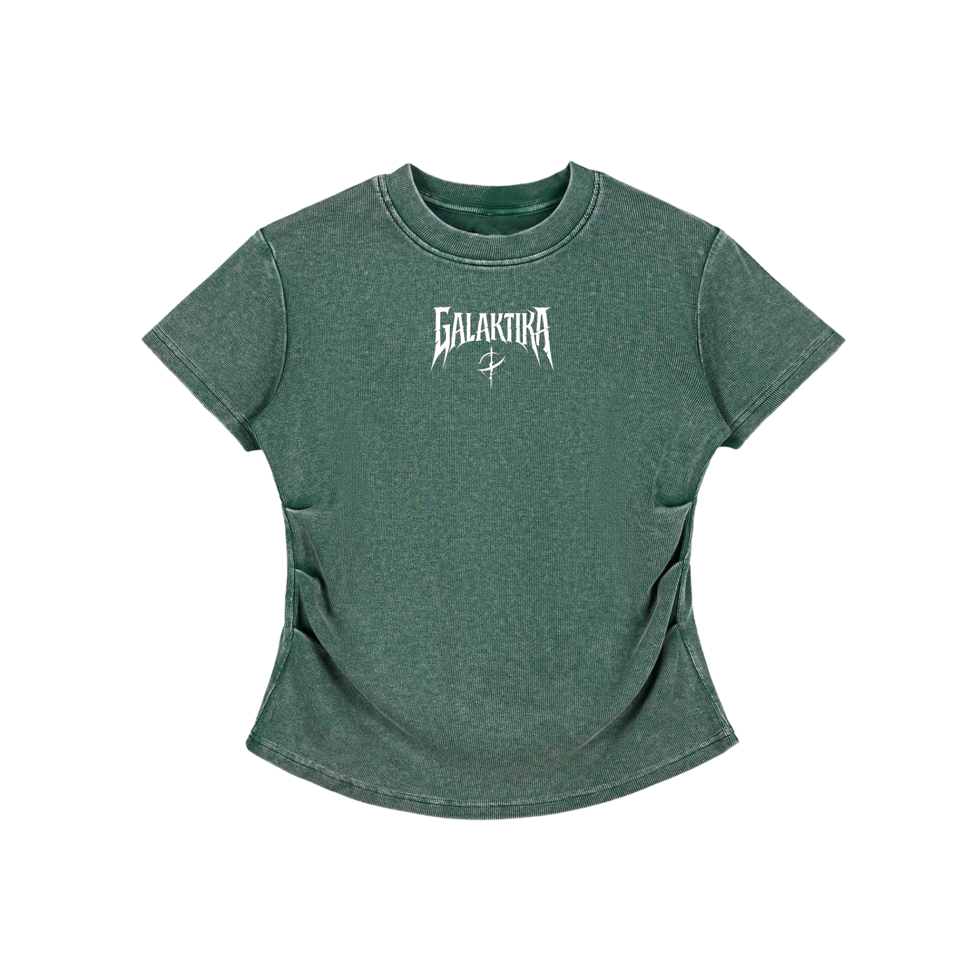 GALAKTIKA Vintage Washed Bodycon Cotton T-Shirt