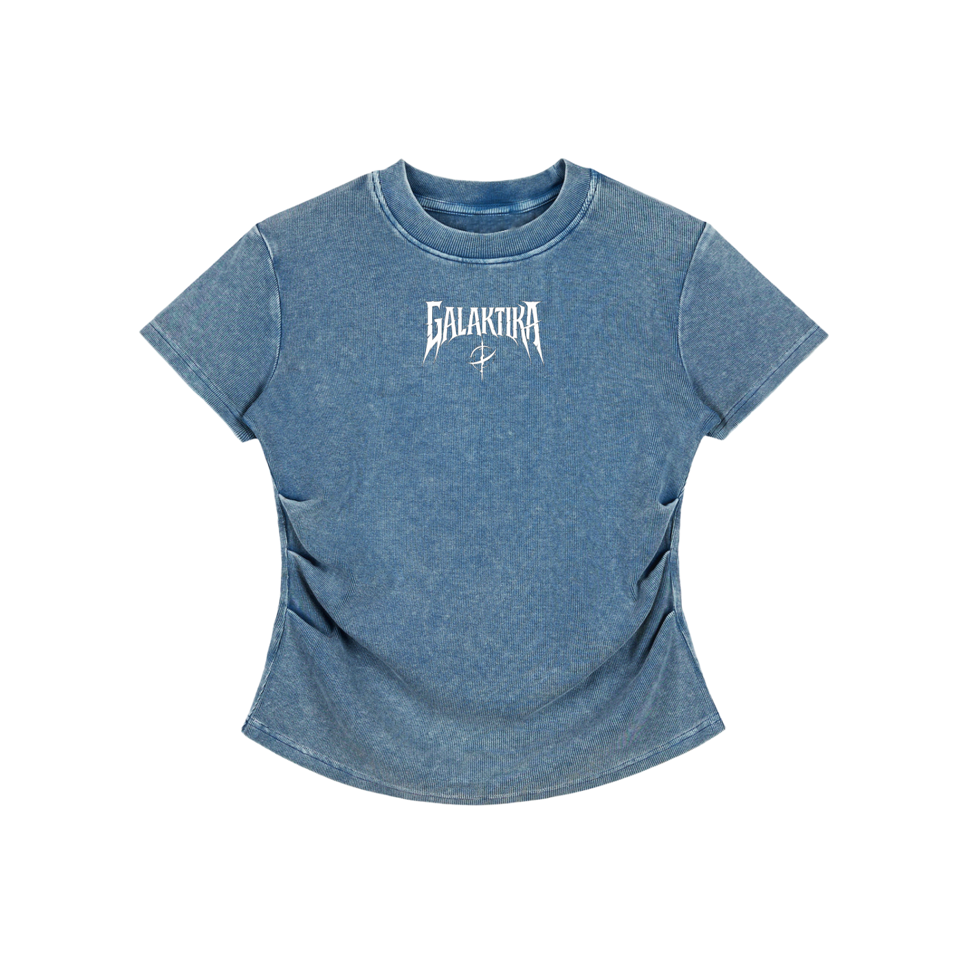 GALAKTIKA Vintage Washed Bodycon Cotton T-Shirt