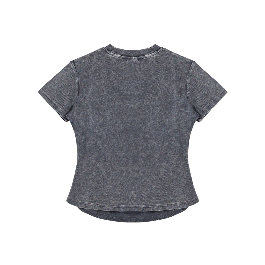 GALAKTIKA Vintage Washed Bodycon Cotton T-Shirt