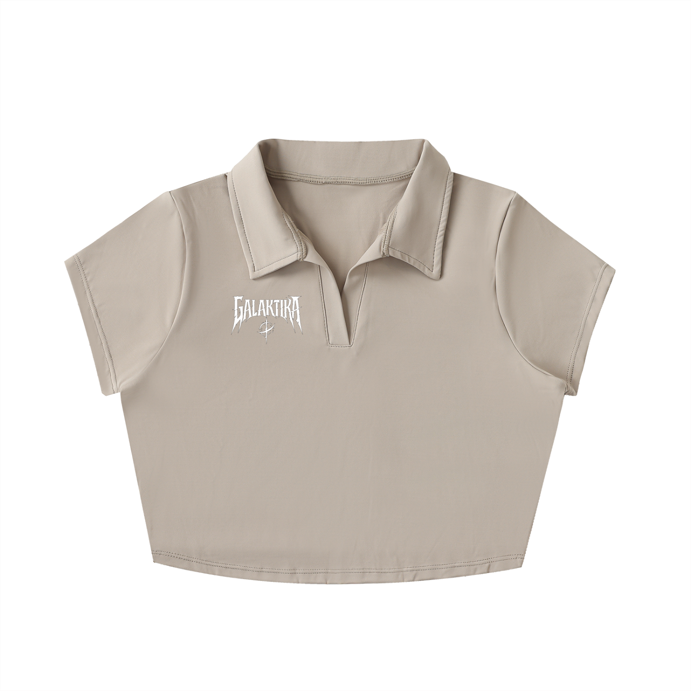 GALAKTIKA V-Neck Lapel Crop Top