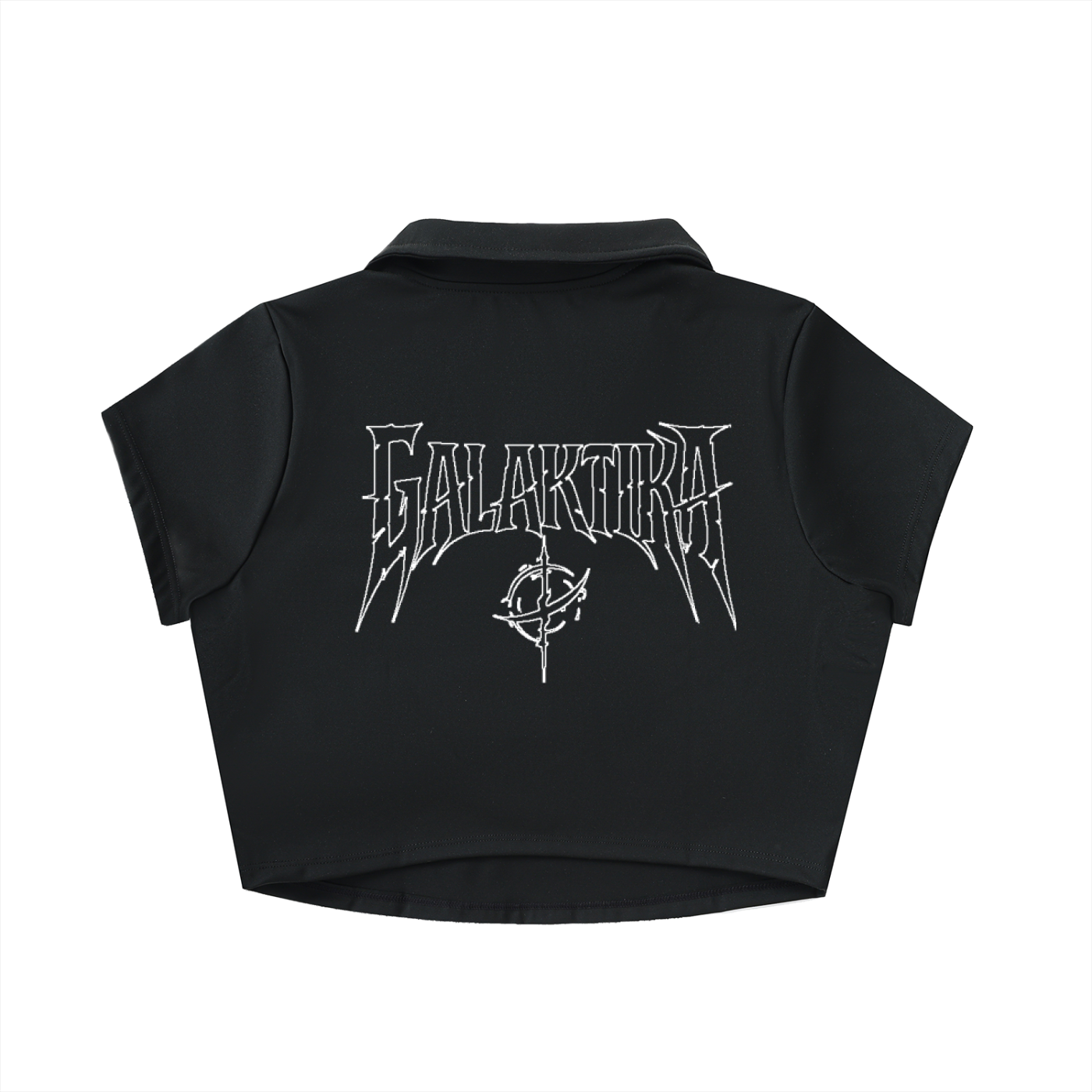 GALAKTIKA V-Neck Lapel Crop Top