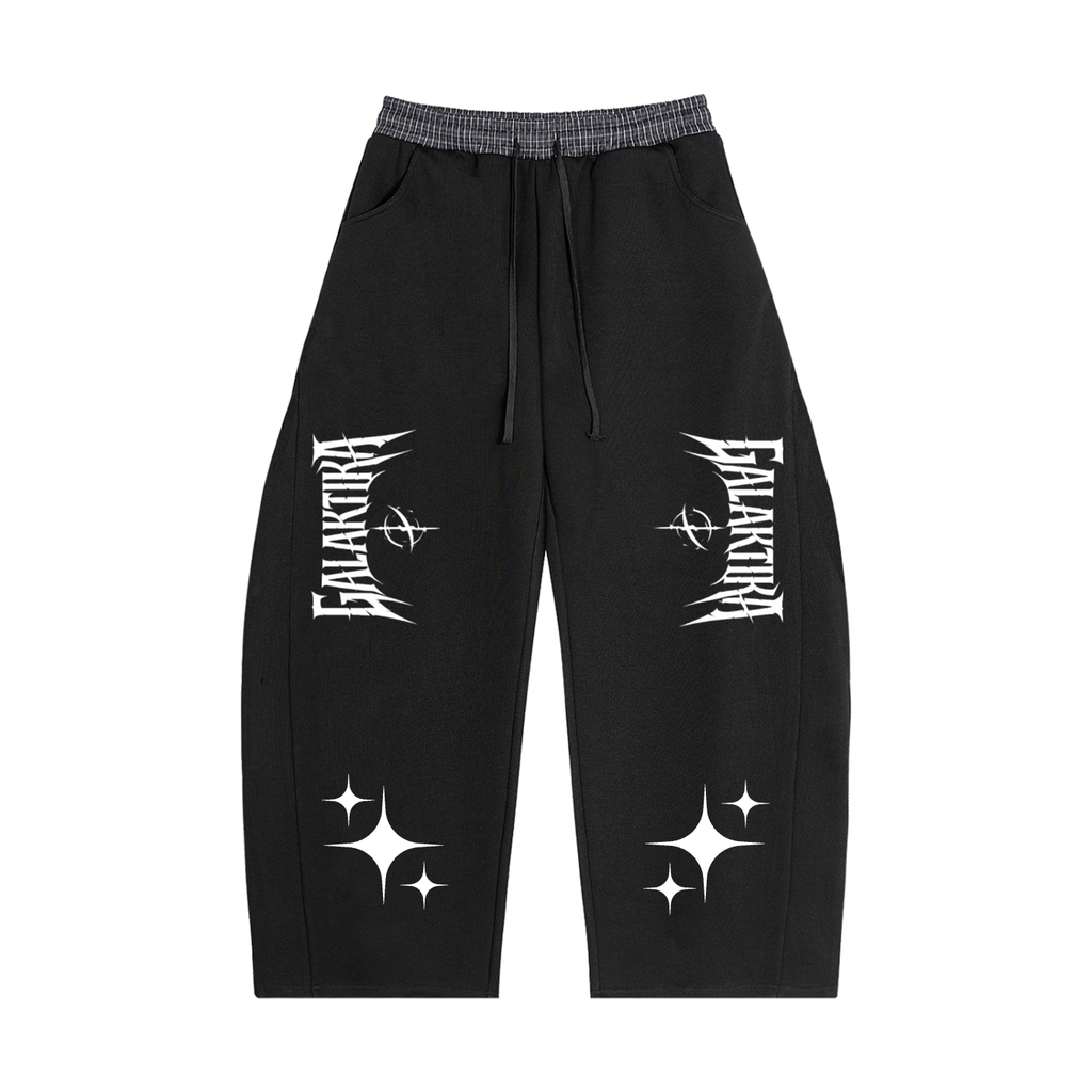 GALAKTIKA Plaid Waistband Barrel Sweatpants