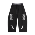 GALAKTIKA Plaid Waistband Barrel Sweatpants