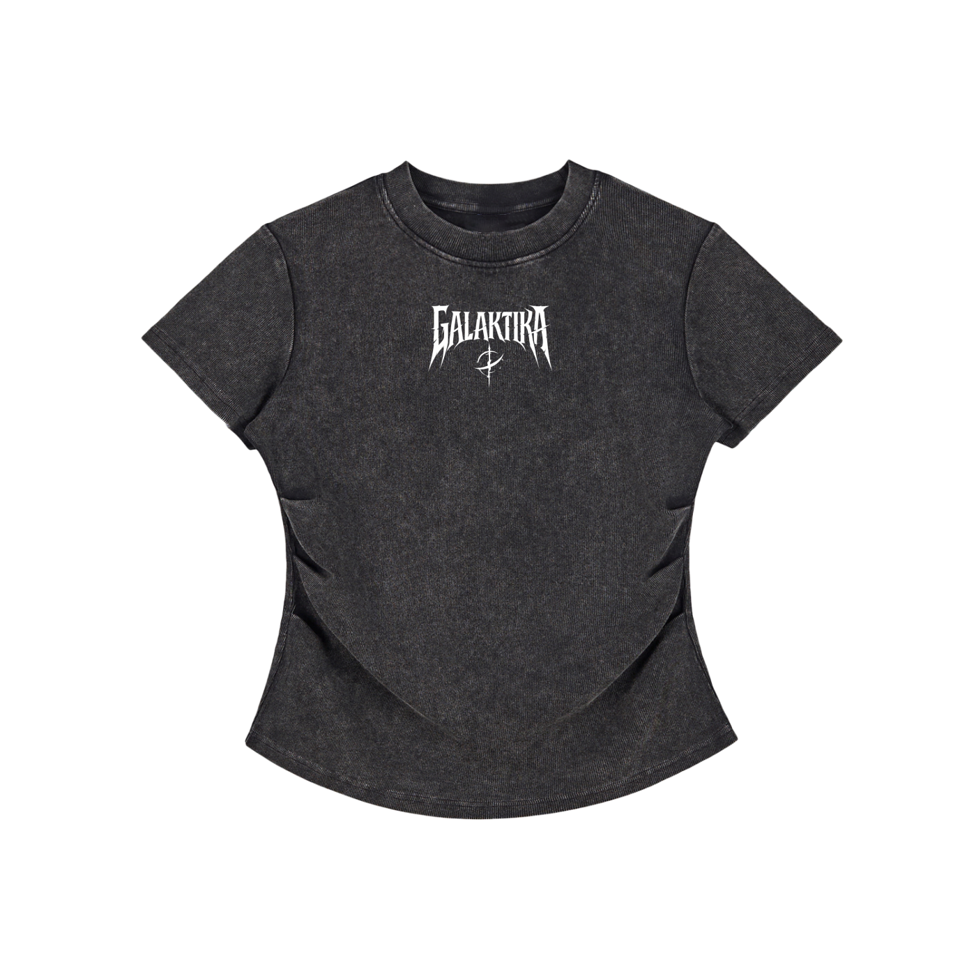 GALAKTIKA Vintage Washed Bodycon Cotton T-Shirt