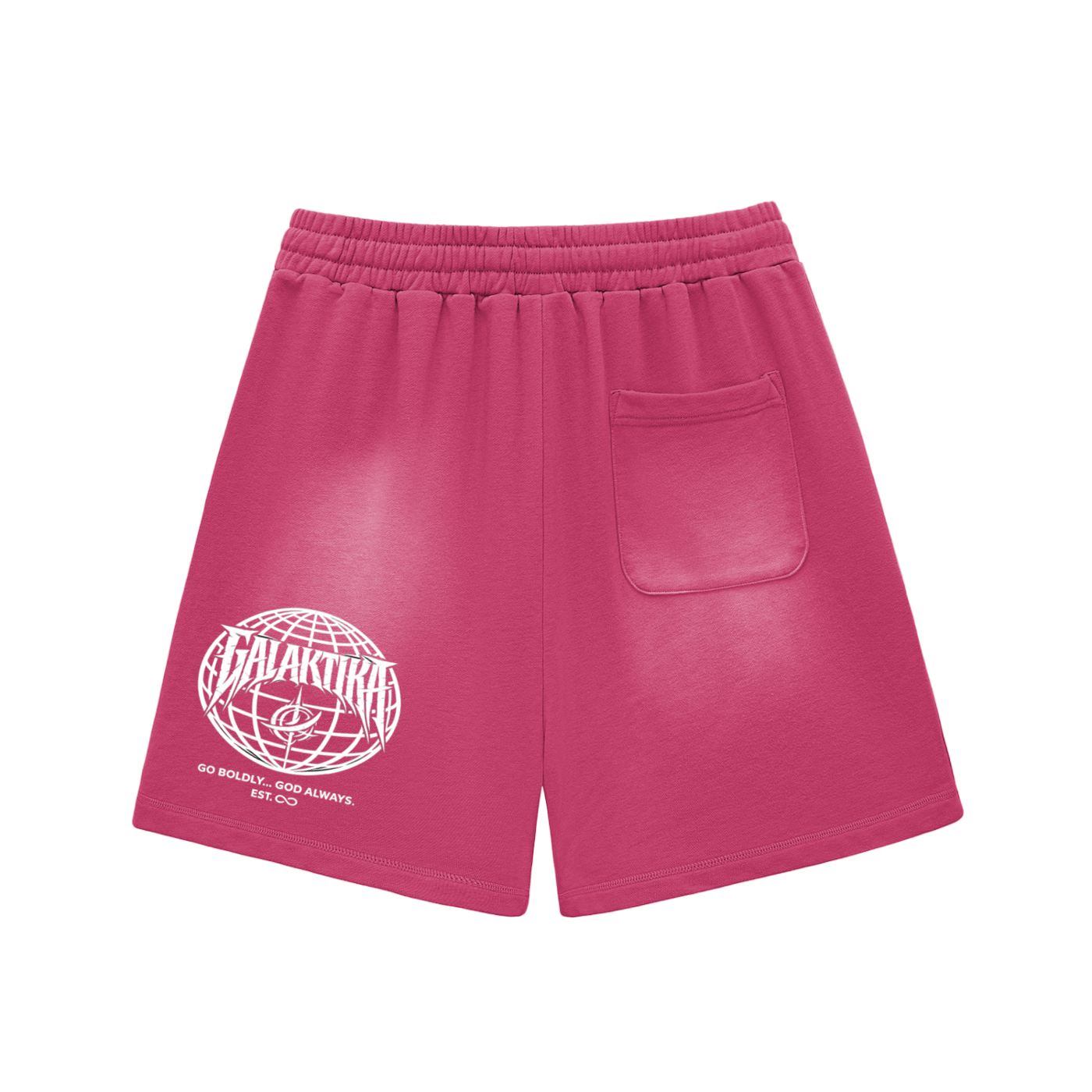 GALAKTIKA Sun Fade Raw Edge Cotton Shorts