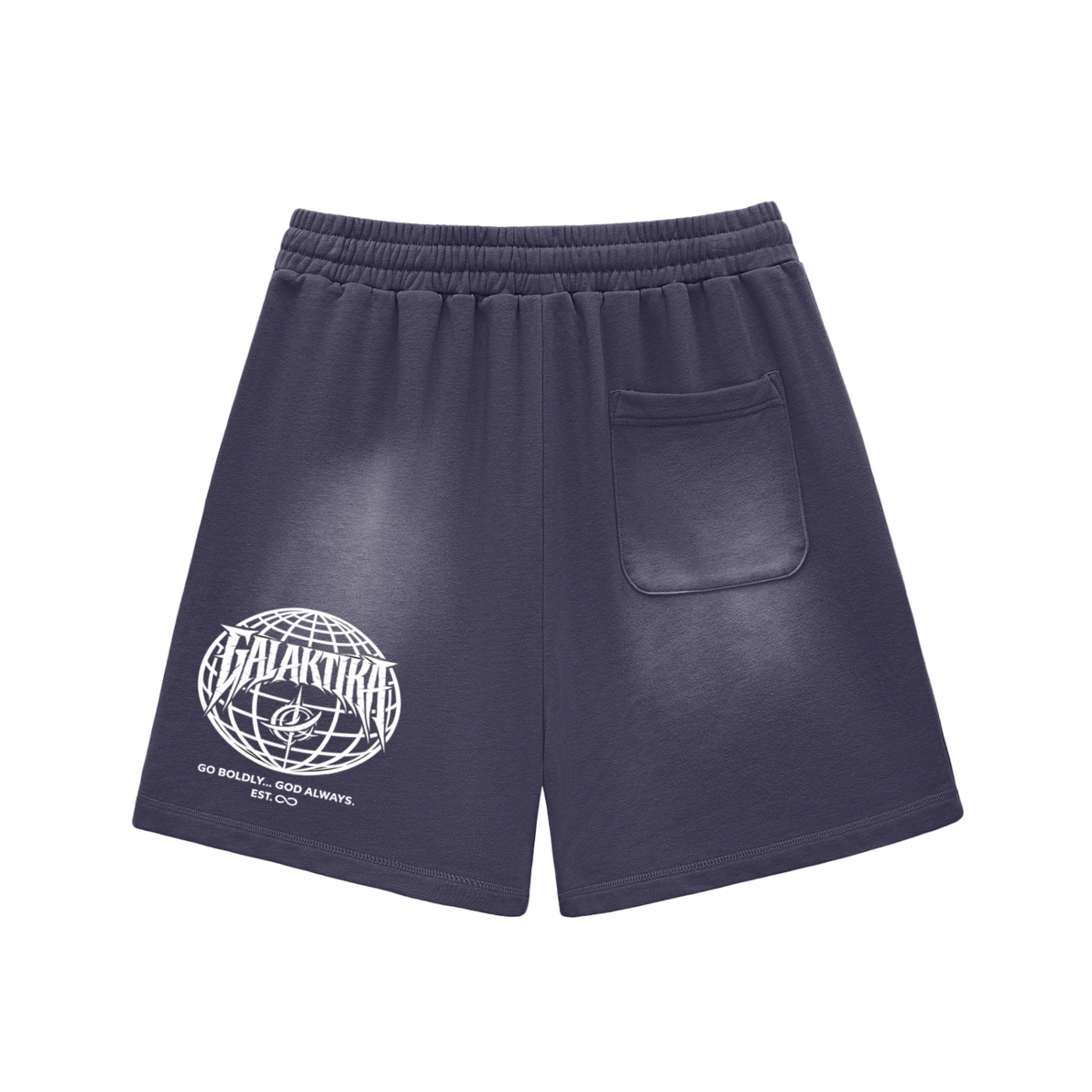 GALAKTIKA Sun Fade Raw Edge Cotton Shorts