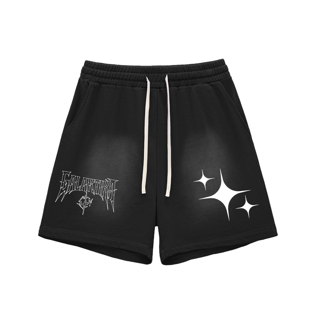 GALAKTIKA Sun Fade Raw Edge Cotton Shorts