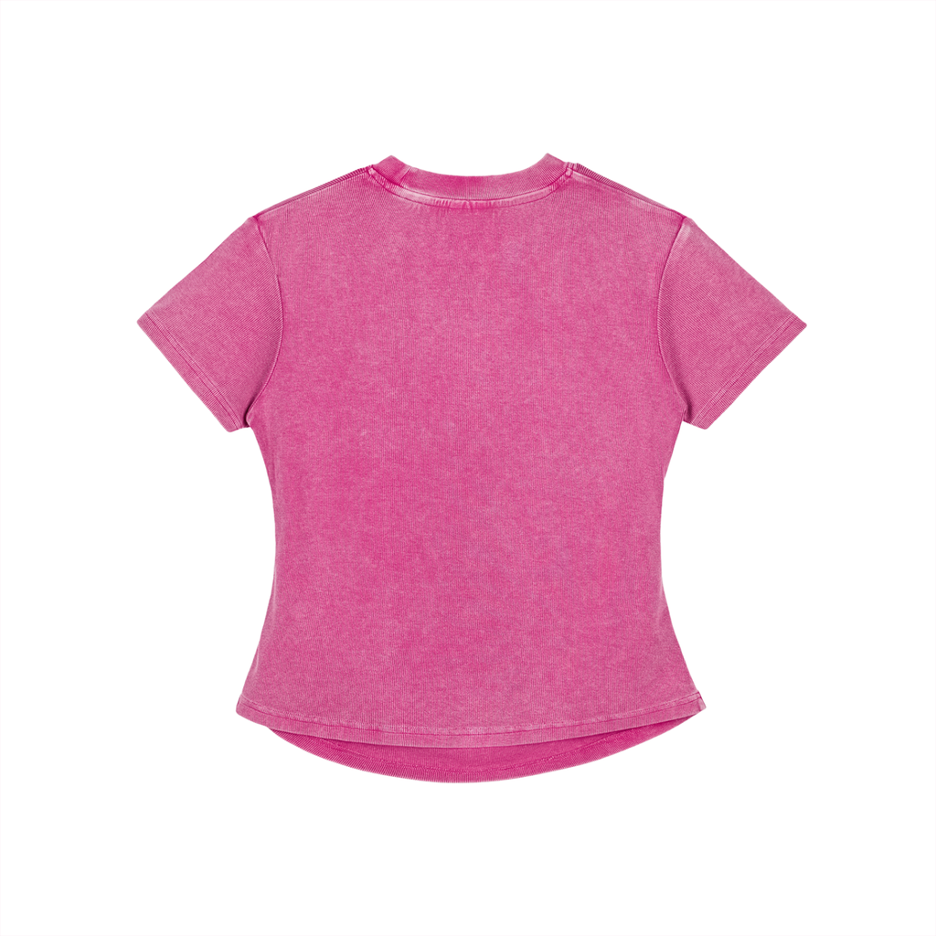 GALAKTIKA Vintage Washed Bodycon Cotton T-Shirt