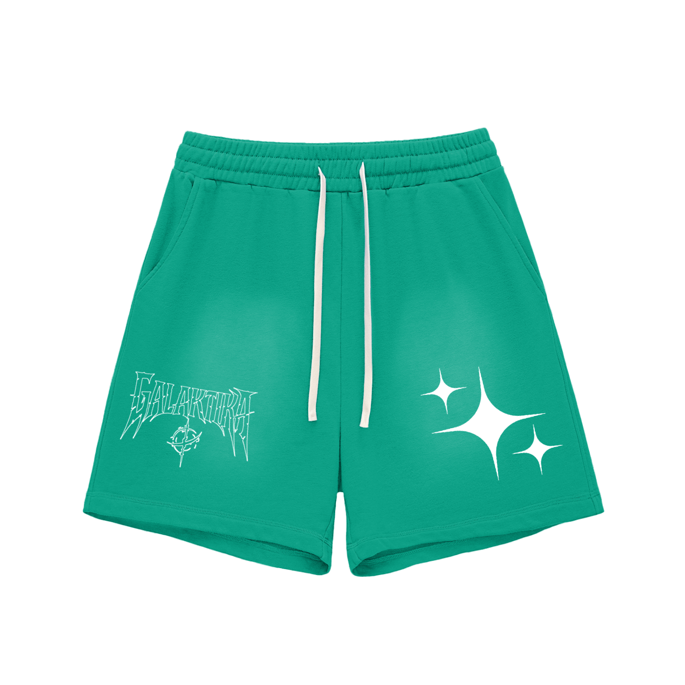 GALAKTIKA Sun Fade Raw Edge Cotton Shorts