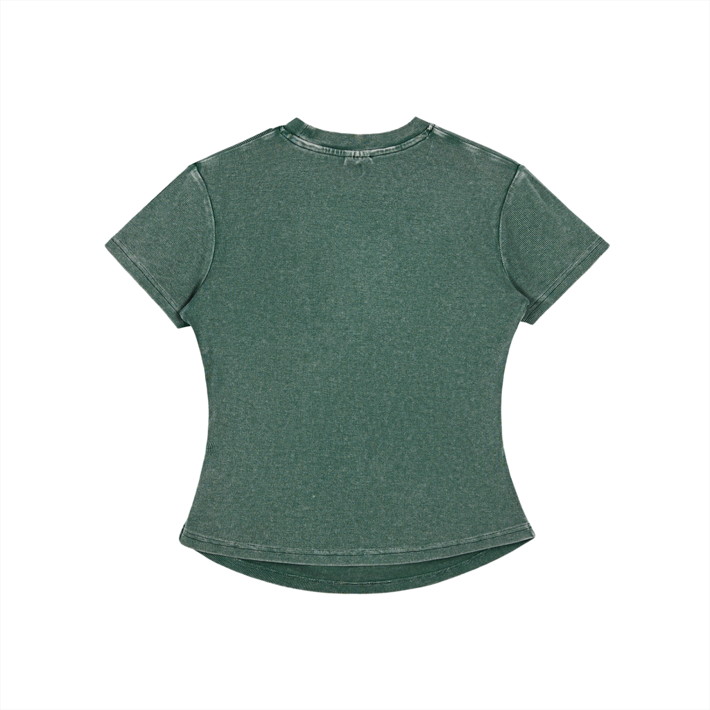 GALAKTIKA Vintage Washed Bodycon Cotton T-Shirt