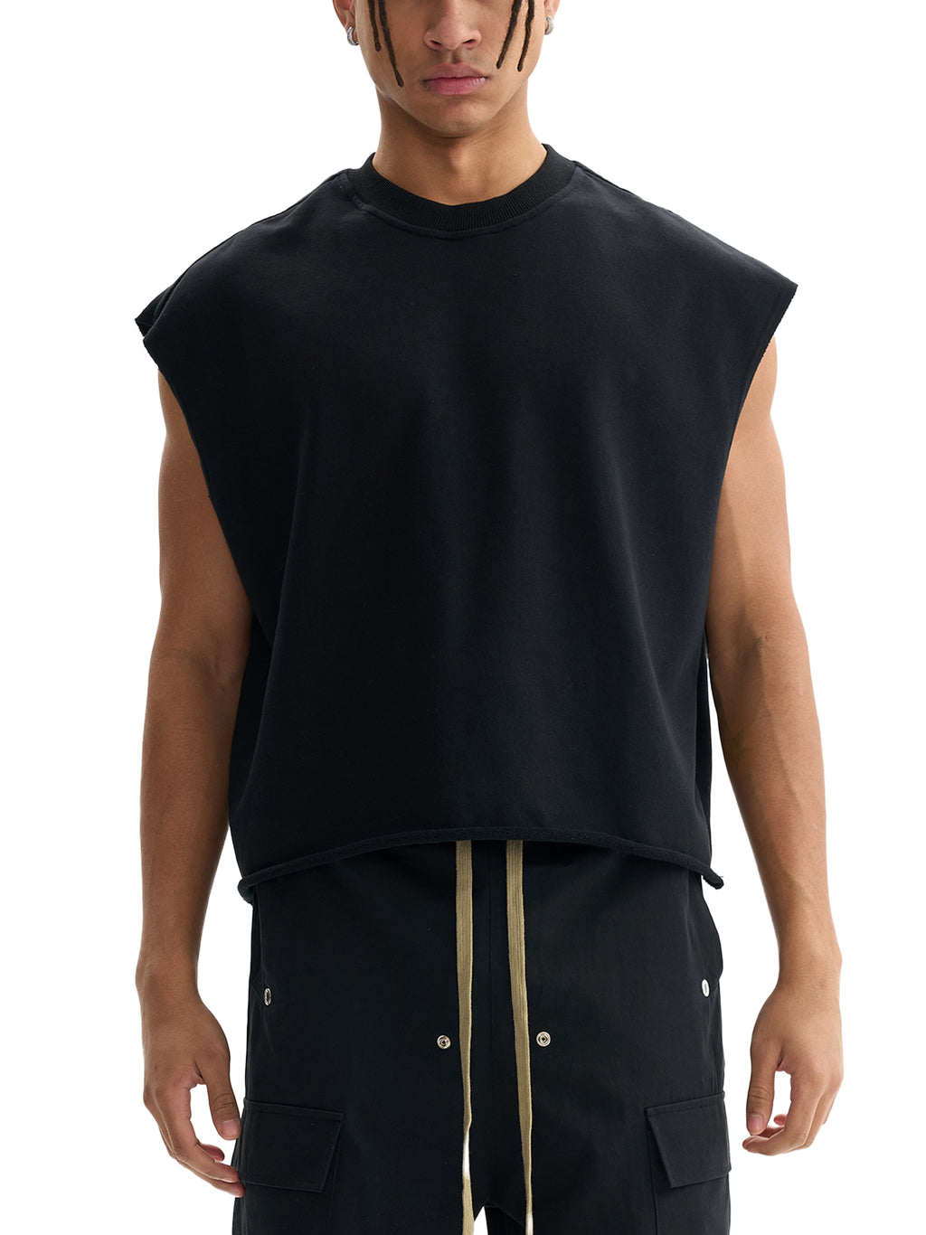 GALAKTIKA Boxy French Terry Tank (Black)