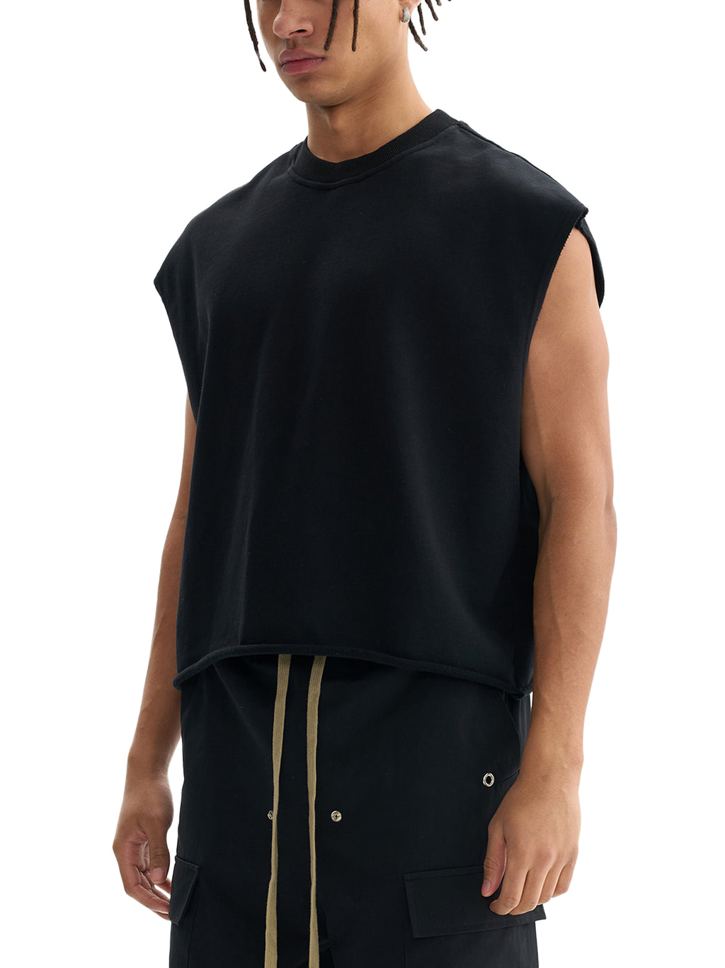 GALAKTIKA Boxy French Terry Tank (Black)